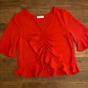 red blouse